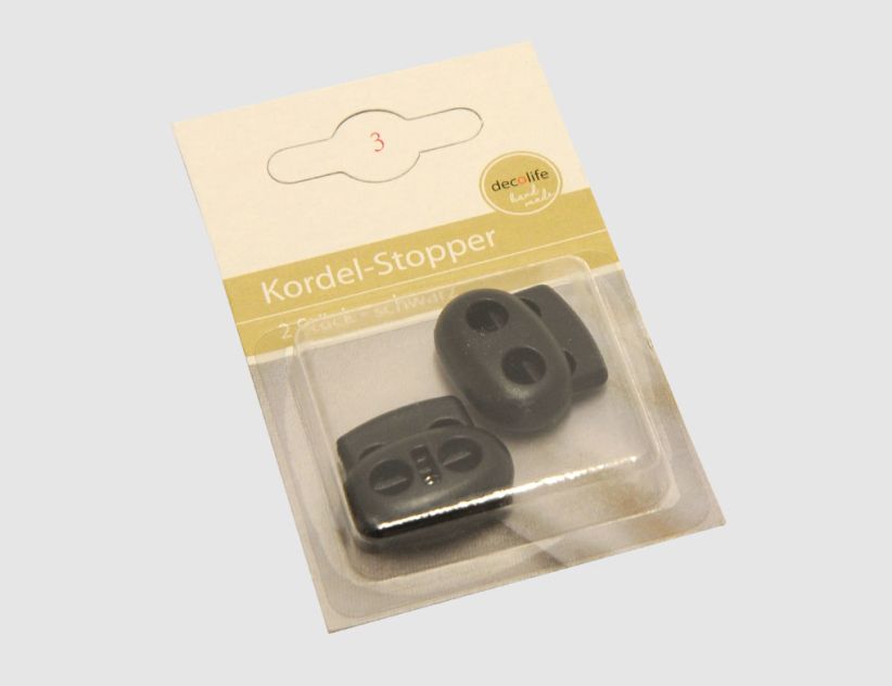 Kordelstopper groß schwarz