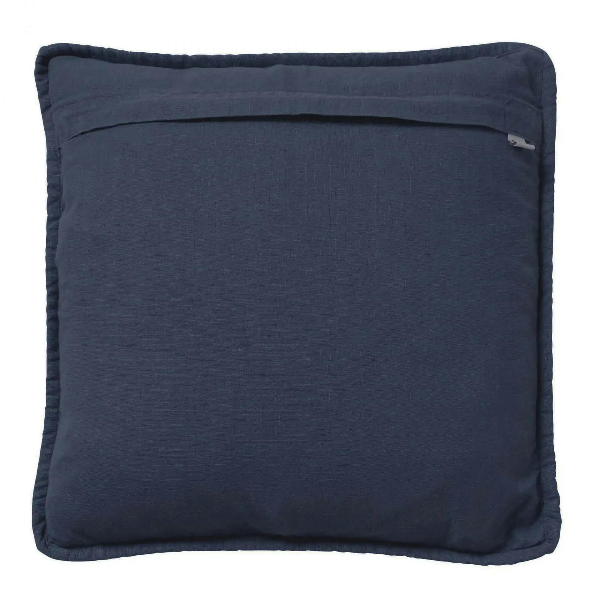 - Housse de coussin bleu en coton-45x45 cm uni
