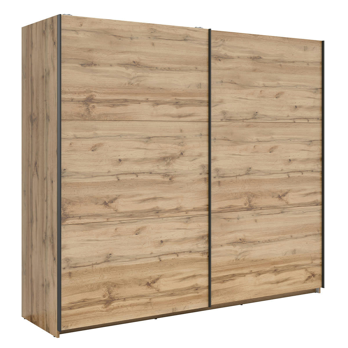 - Armoire 2 portes L220 x H195 cm panneaux agglomérés naturel