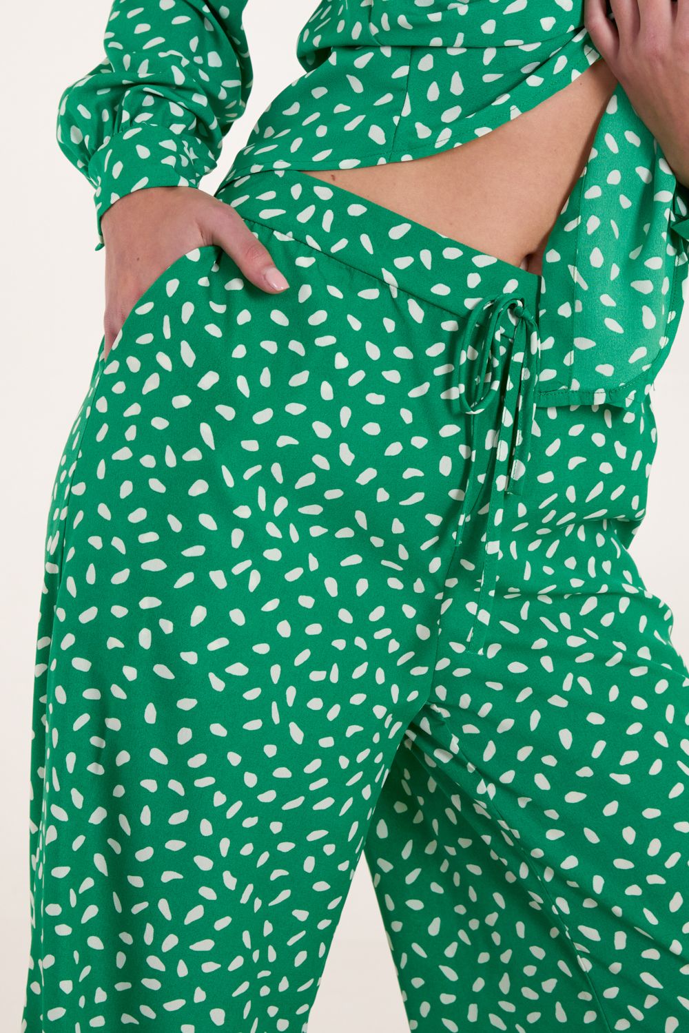 Blue Vanilla Abstract Polka Dot Trousers