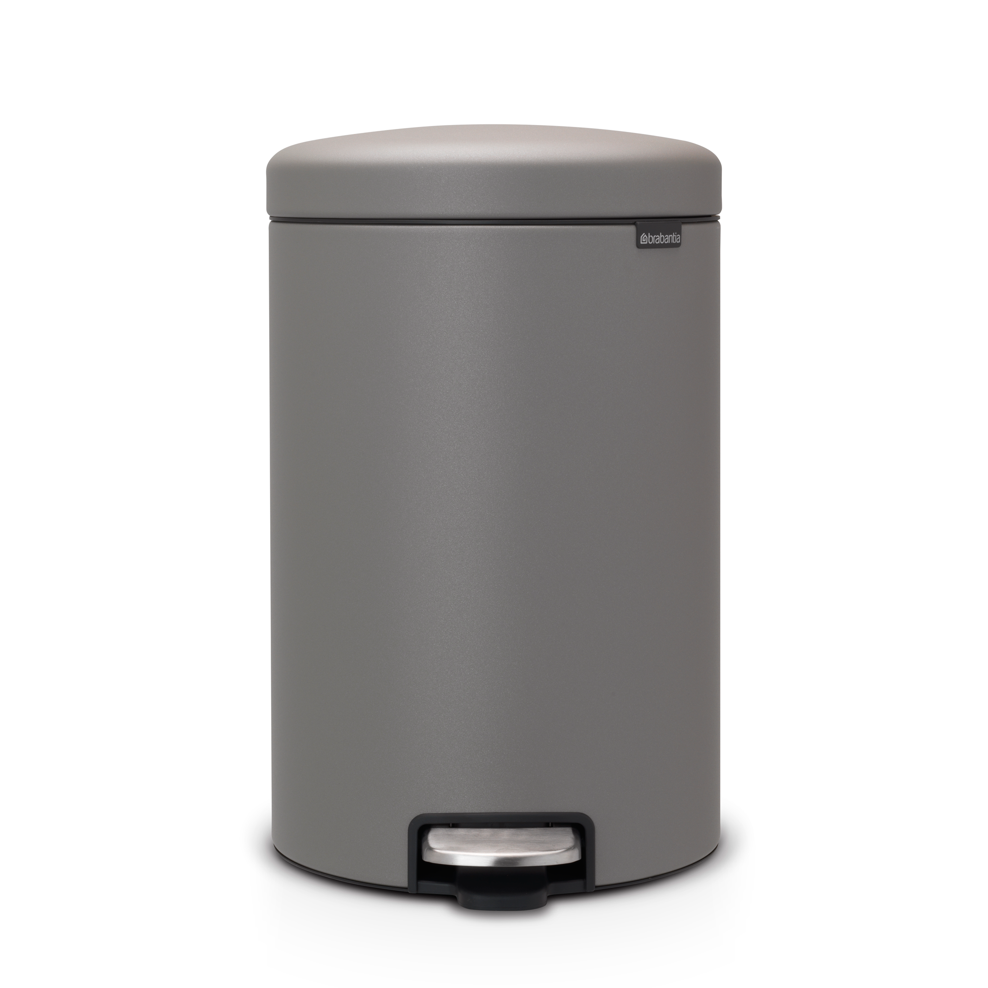 Brabantia NewIcon Pedaalemmer, 20 liter, kunststof binnenemmer - Mineral Concrete Grey