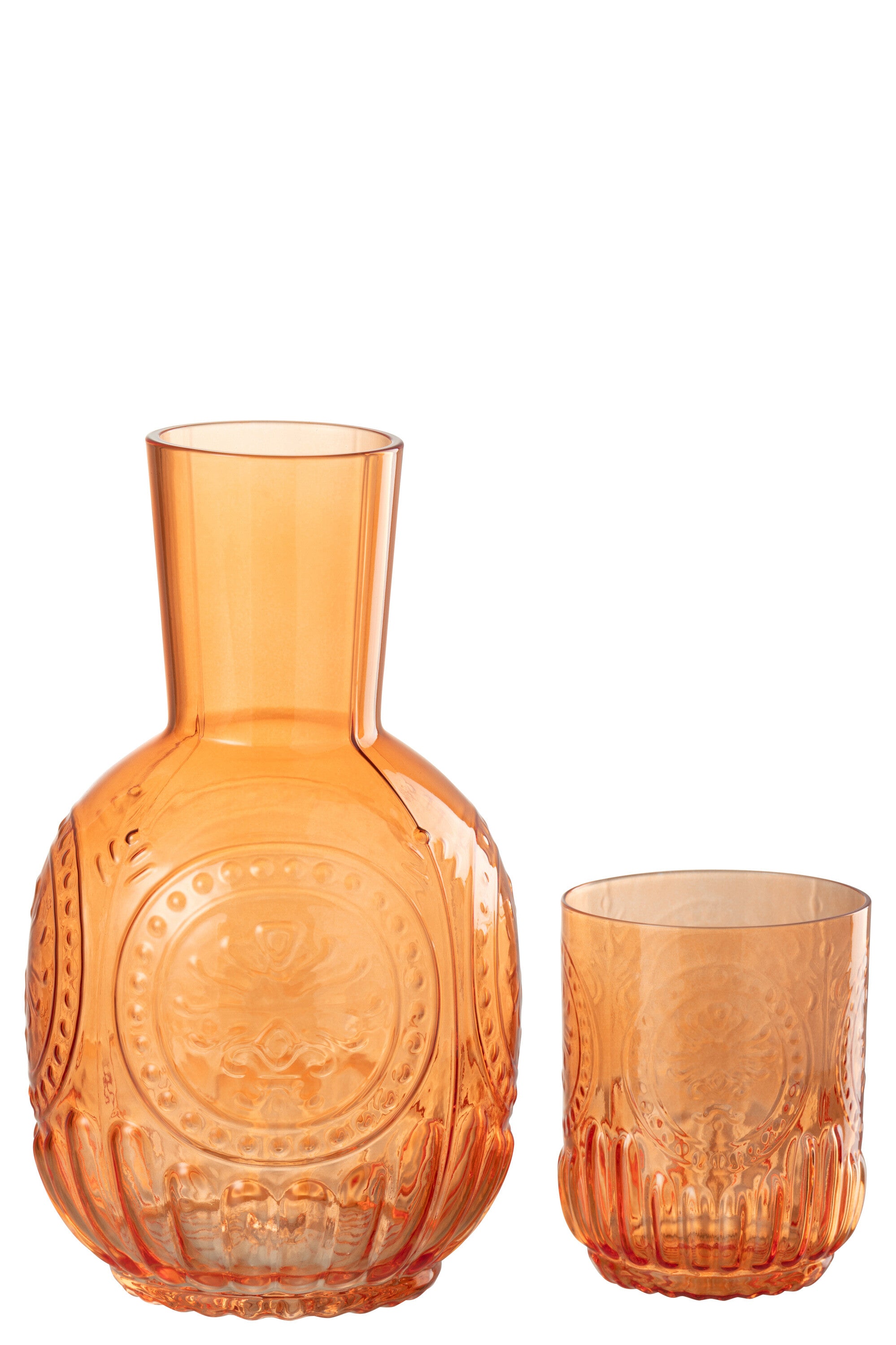 J-Line karaf   glas Maya - glas - oranje