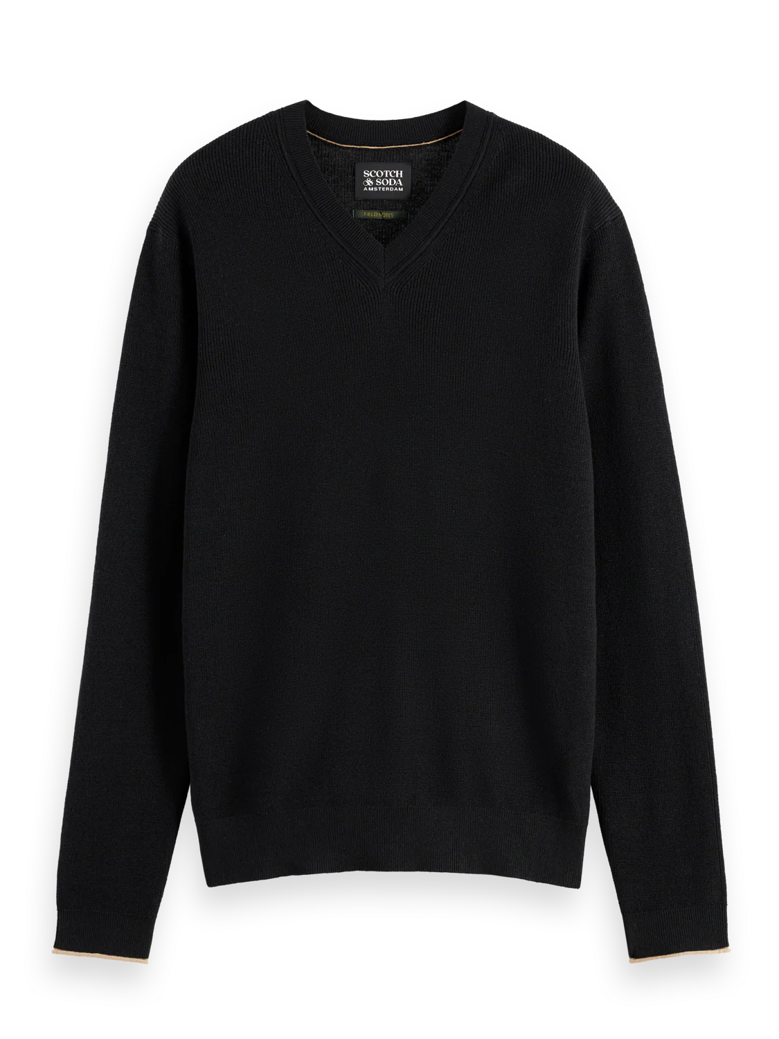 Regular-Fit Cotton Linen V-Neck