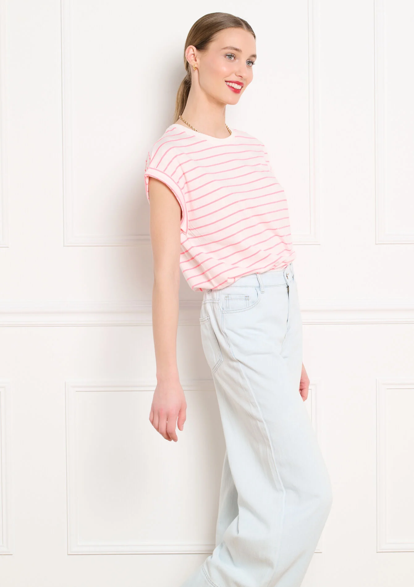 Gestreept soepel t-shirt