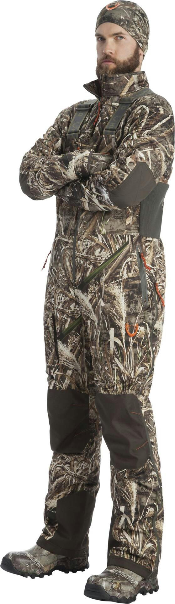 Huntshield Men's Max5 Garry Waterfowl WaterProof Overall Pants for Hunting, Camo