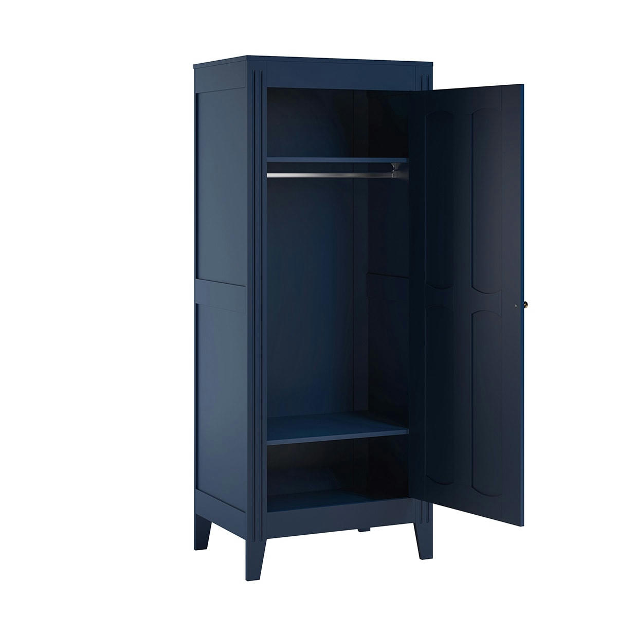 MILENNE - Armoire 1 porte bleu