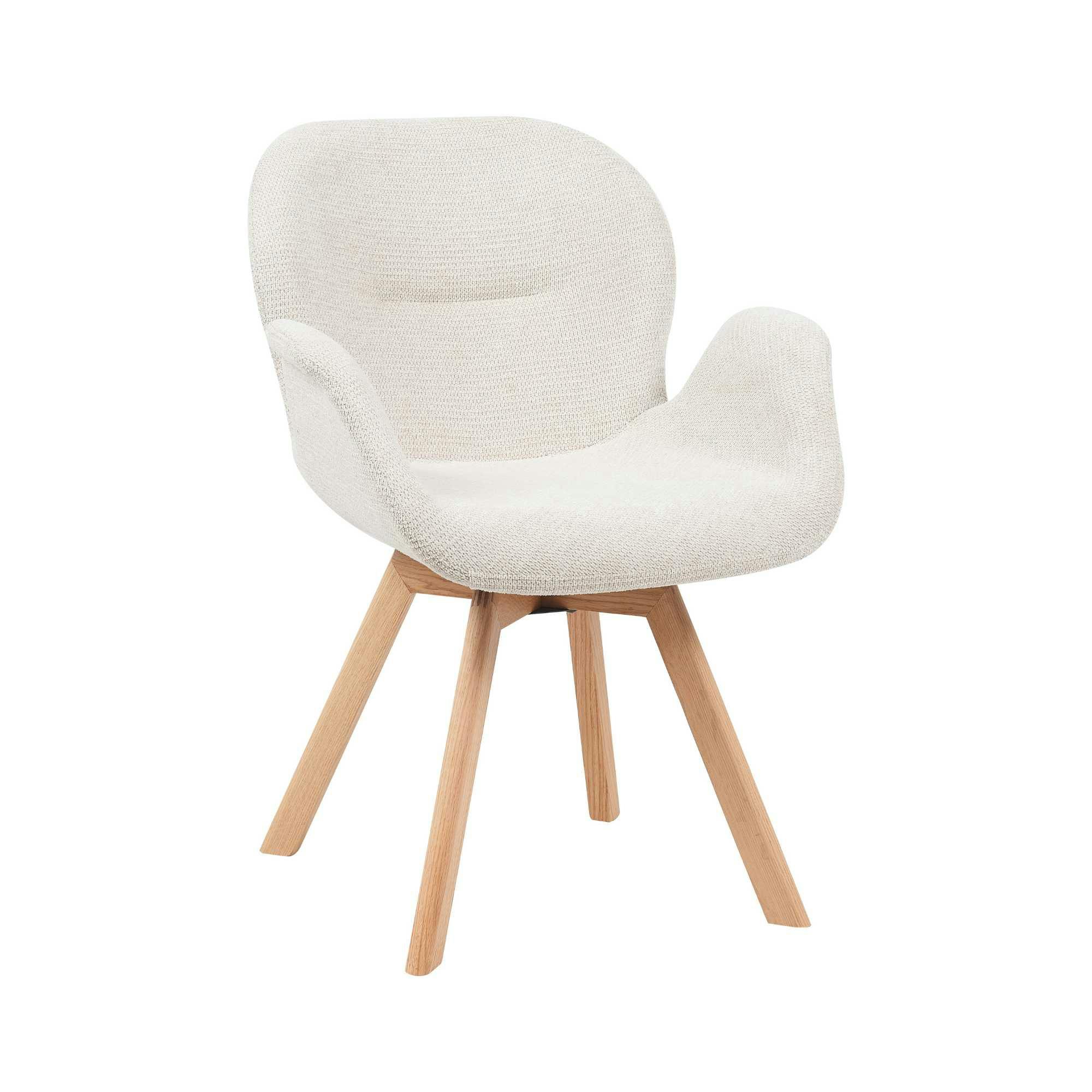 Chaise scandinave pivotante beige (lot de 2) CORTINA