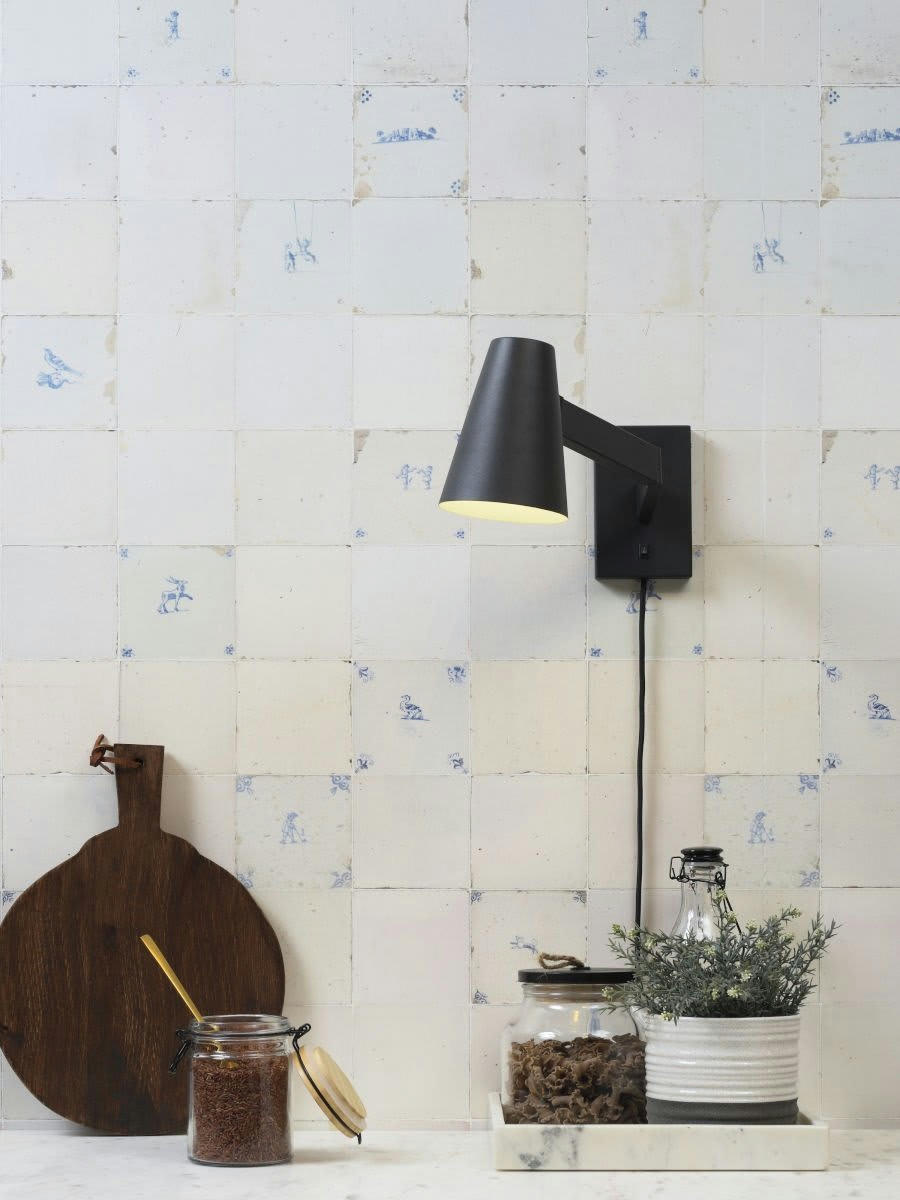 BIARRITZ - Applique murale noire H20cm