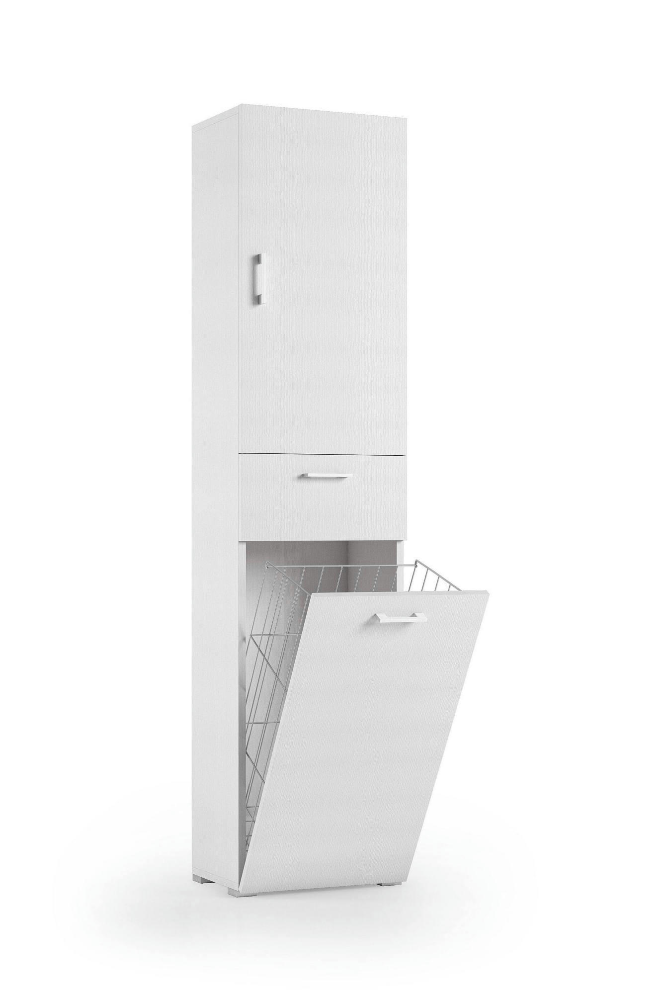 DCOSIM - Armoire polyvalente à 2 portes effet bois blanc
