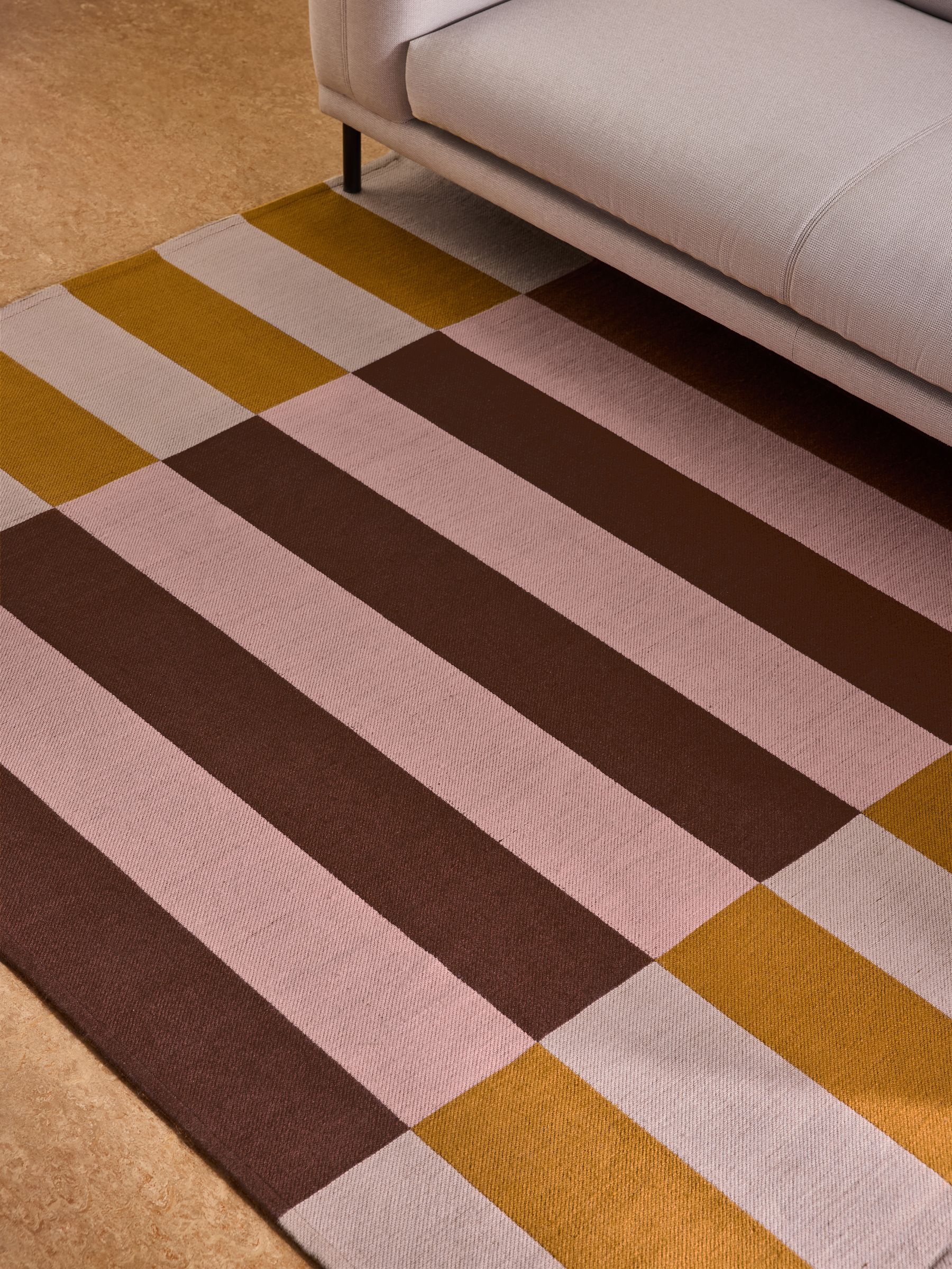 Solta Indoor Outdoor Flatweave Rug in Ochre