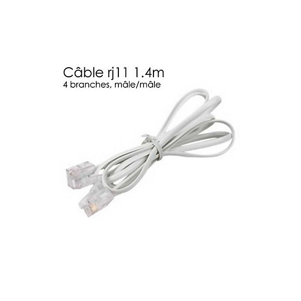 Cable telephone rj11 1,40 metres