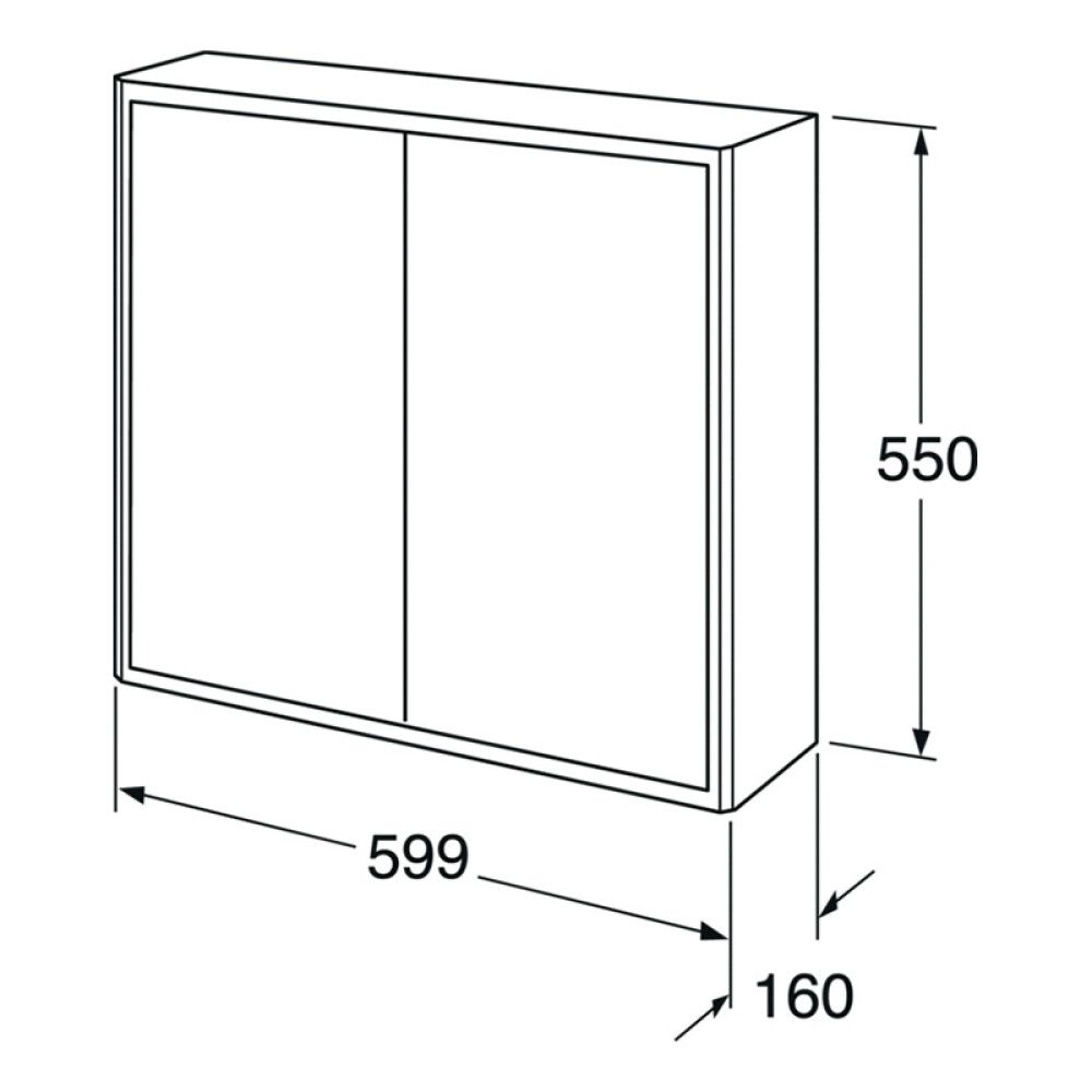 VEGGSKAP GUSTAVSBERG GRAPHIC GRUND GRÅ 60 CM