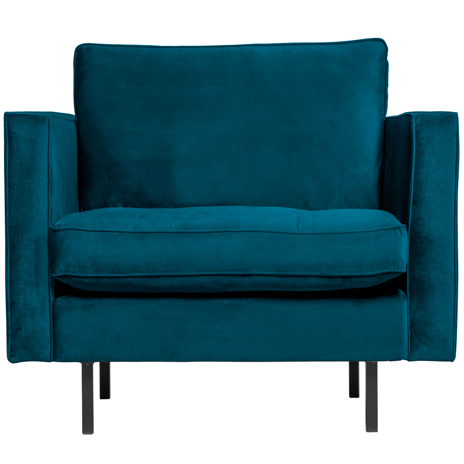 WOOOD classic fauteuil Rodeo - Velvet - Blauw - 83x98x88