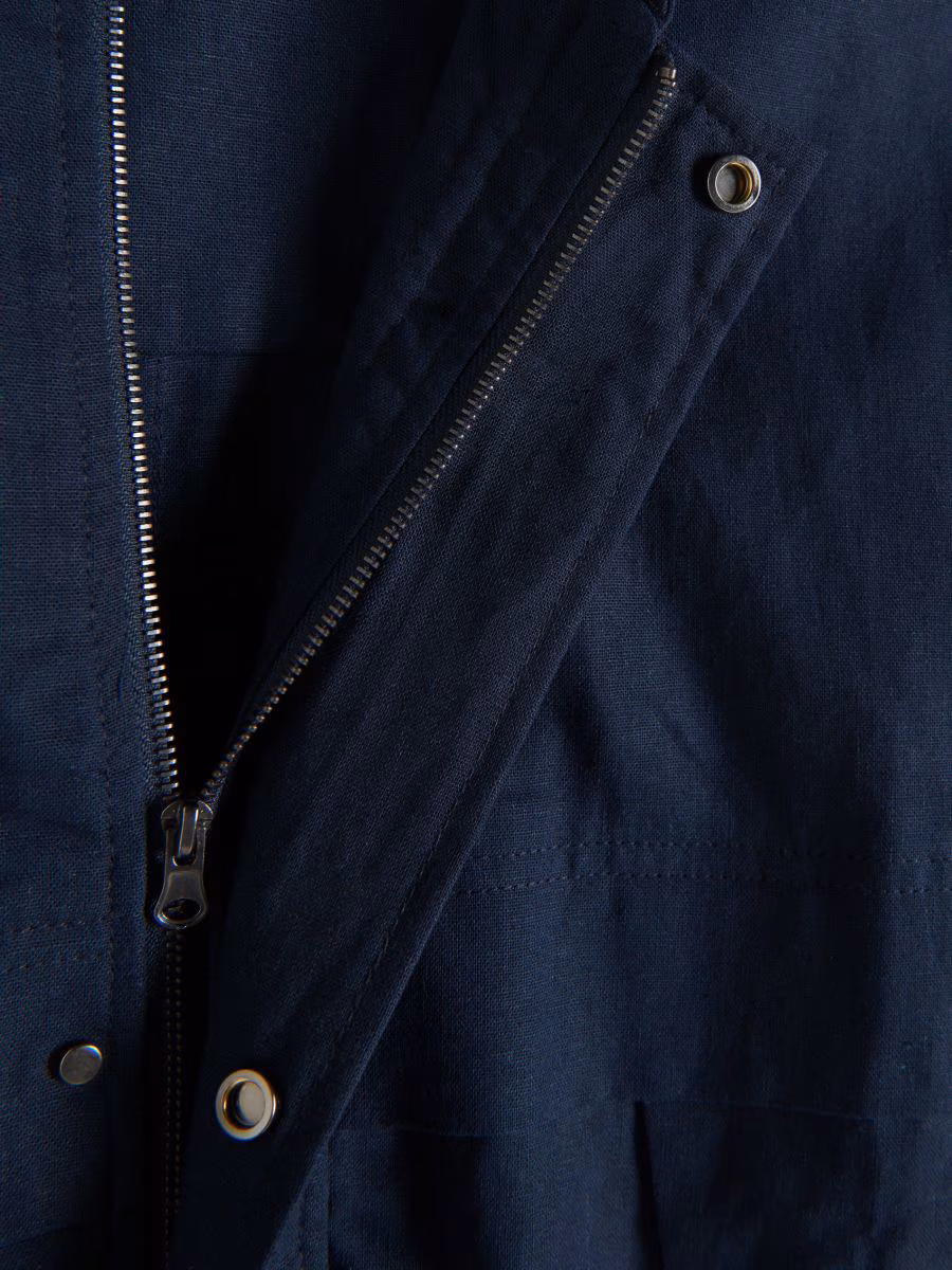 Linen Rich Bomber Jacket