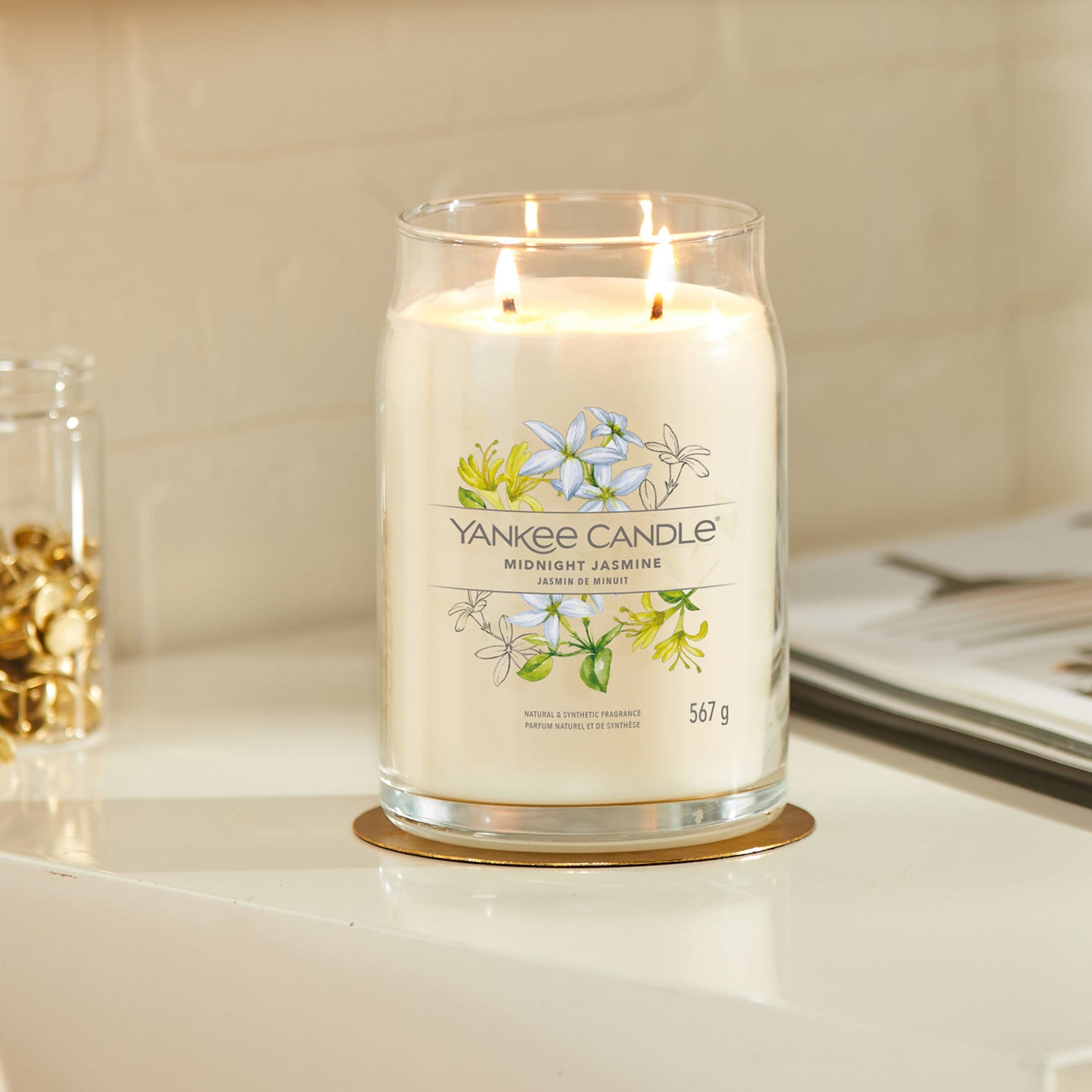 Midnight Jasmine, candela in giara grande Yankee Candle