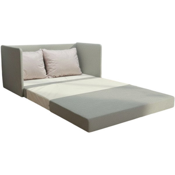 HUGO - jasna szara sofa rozkładana dla dzieci