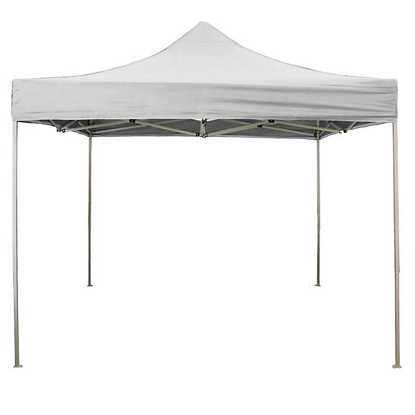 Gazebo pliant blanc 3x3 m recouvert de PVC imperméable