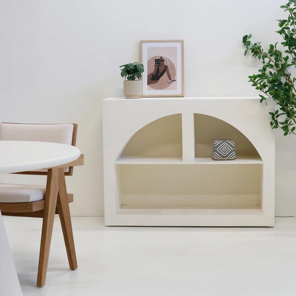 Dressoir Beige Beton Cir&eacute; - 120x40x90cm - Fien