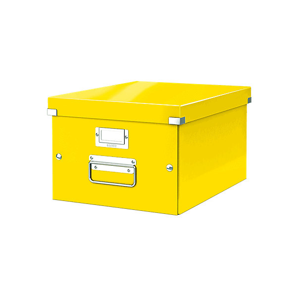 Boîte de rangement en carton Taille Moyenne A4  - Jaune