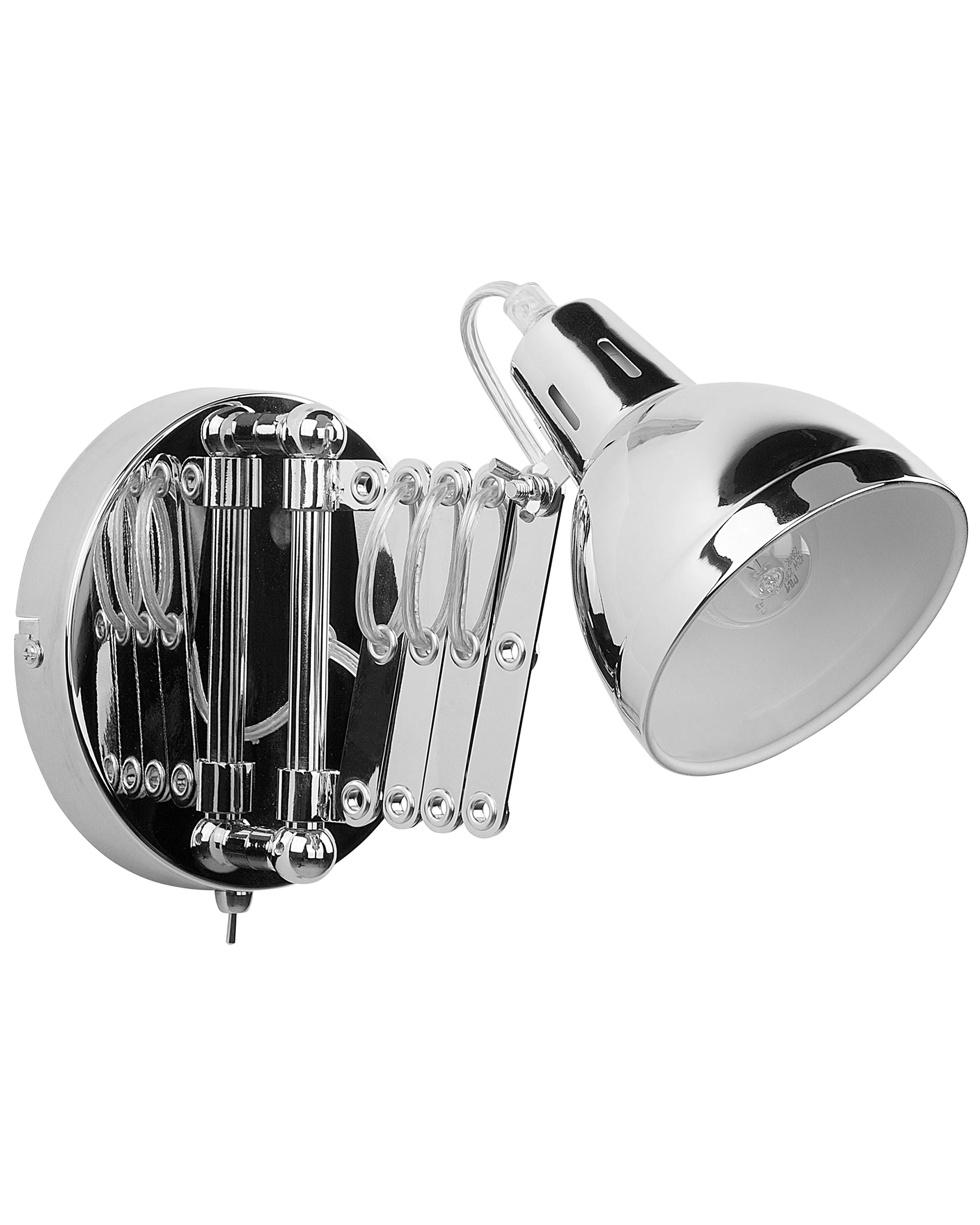 Set of 2 Wall Lamps HARRINGTON Adjustable Metal Silver