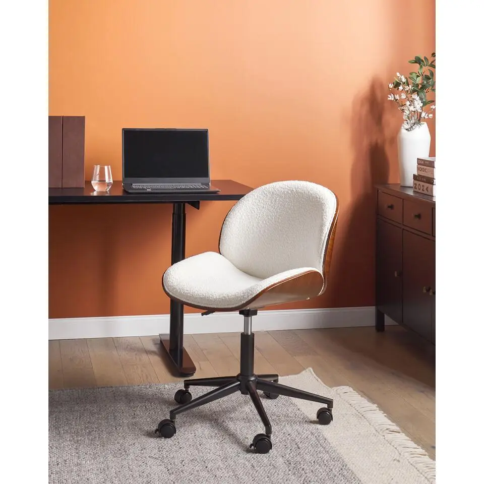 MENESHA - Bureaustoel - Lichtgrijs - Polyester