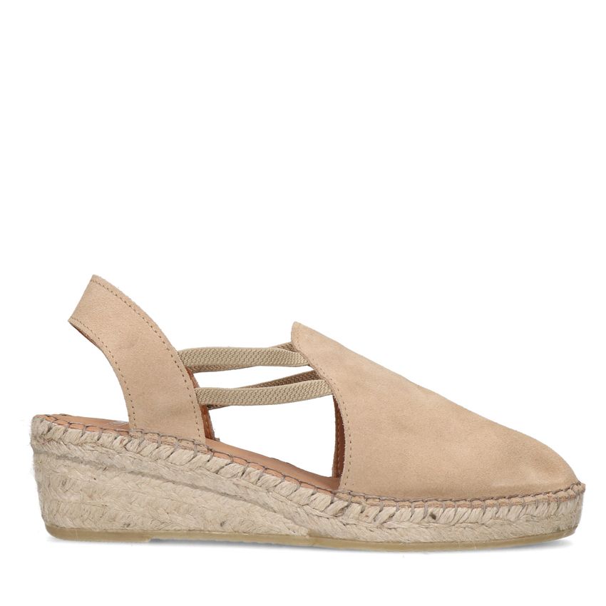 Manfield Beige suède sleehakken