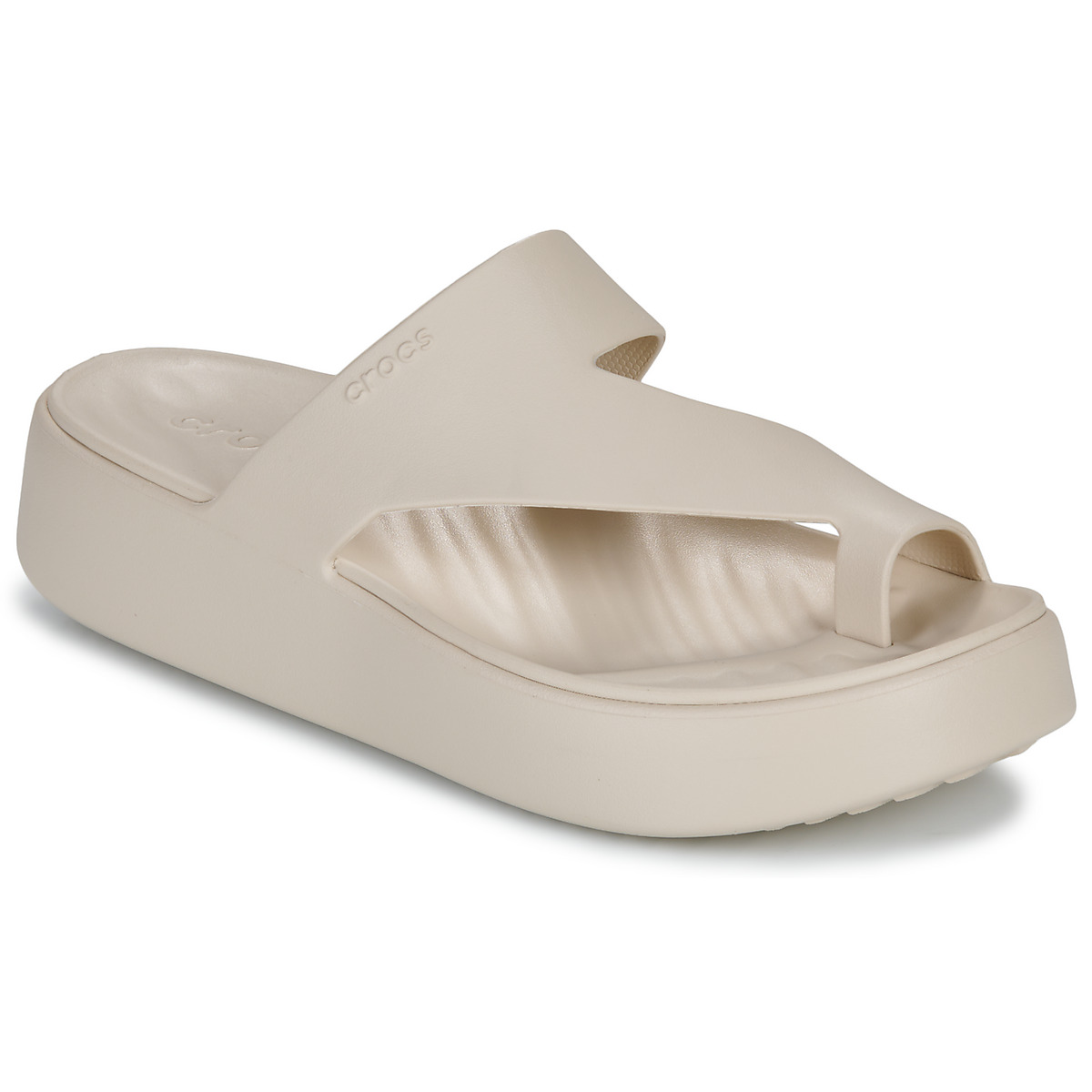 Crocs - Getaway Platform Toe Loop - Beige