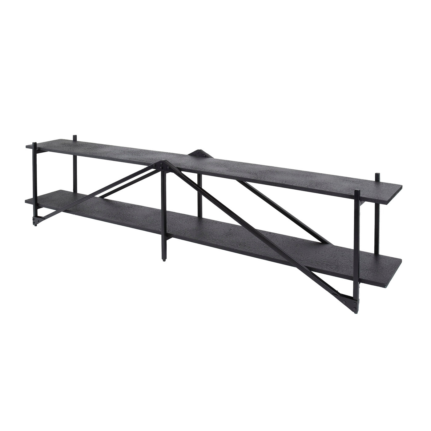 Giga Meubel Tv-Meubel Piega - Zwart - 220x35x51cm