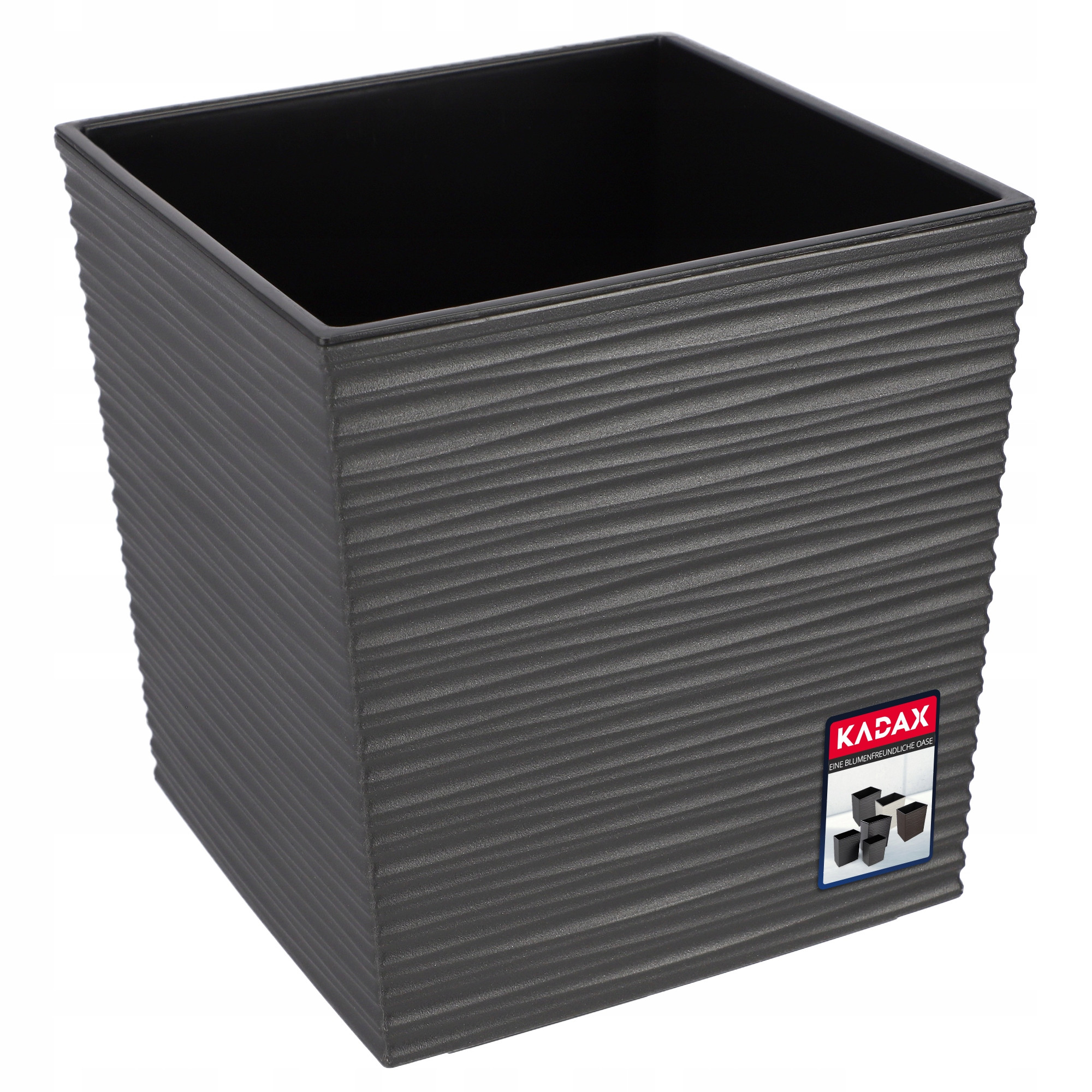 Kadax Doniczka Donica Osłonka z Wkładem Szary 40cm