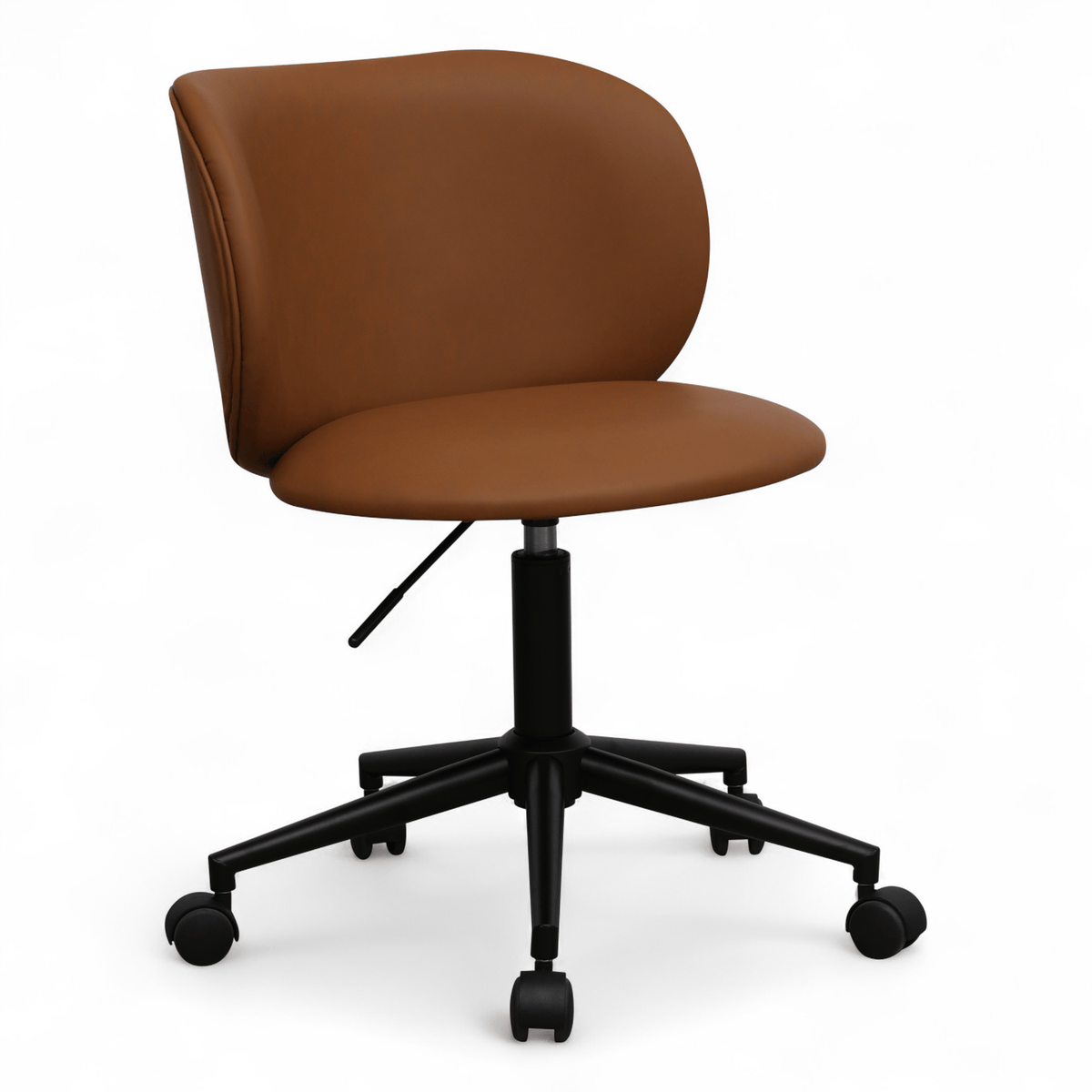 Furnhouse bureaustoel Bobo - Cognacbruin - Kunstleer - 56x57x71