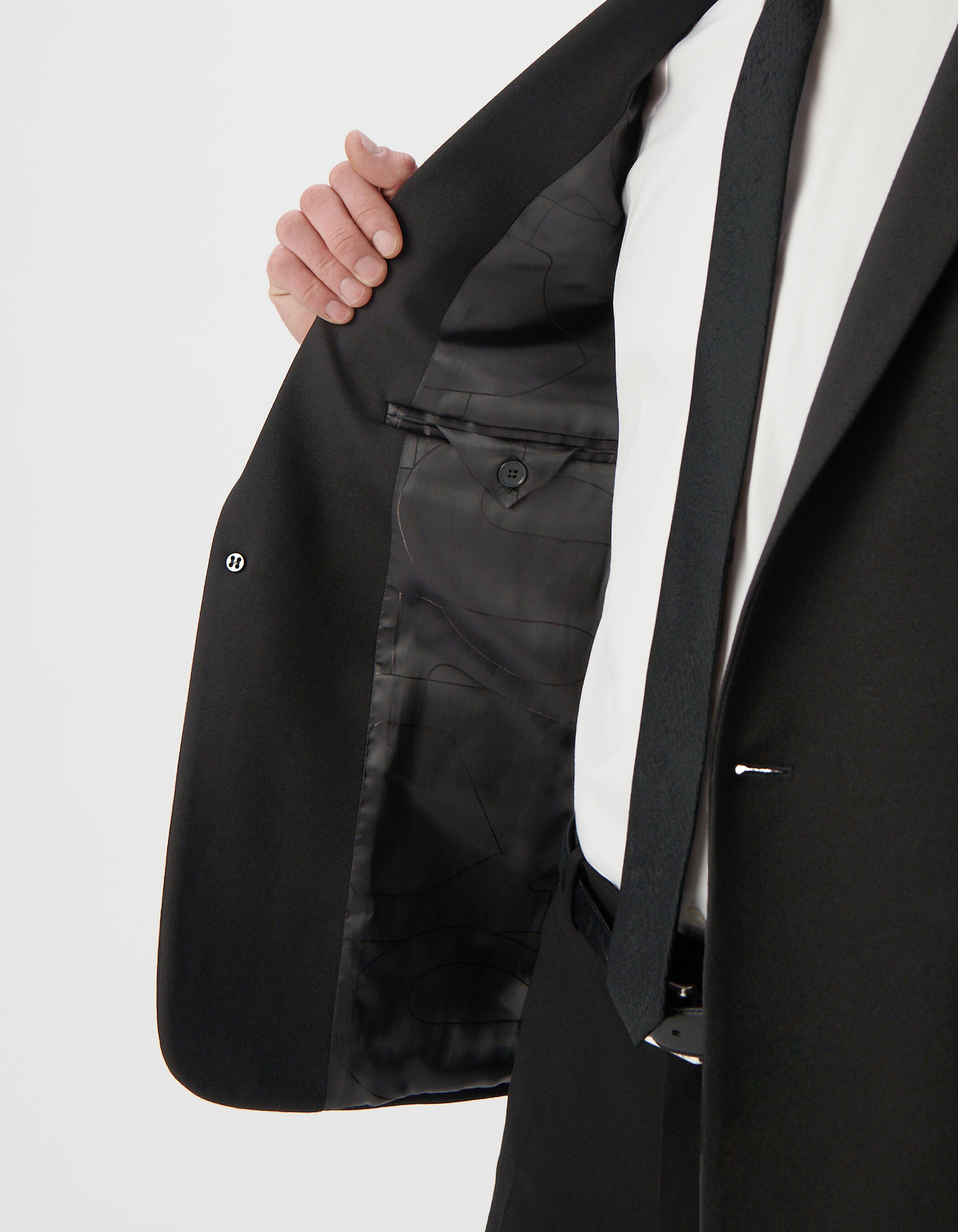 Veste de costume SLIM marine maille Milano Homme