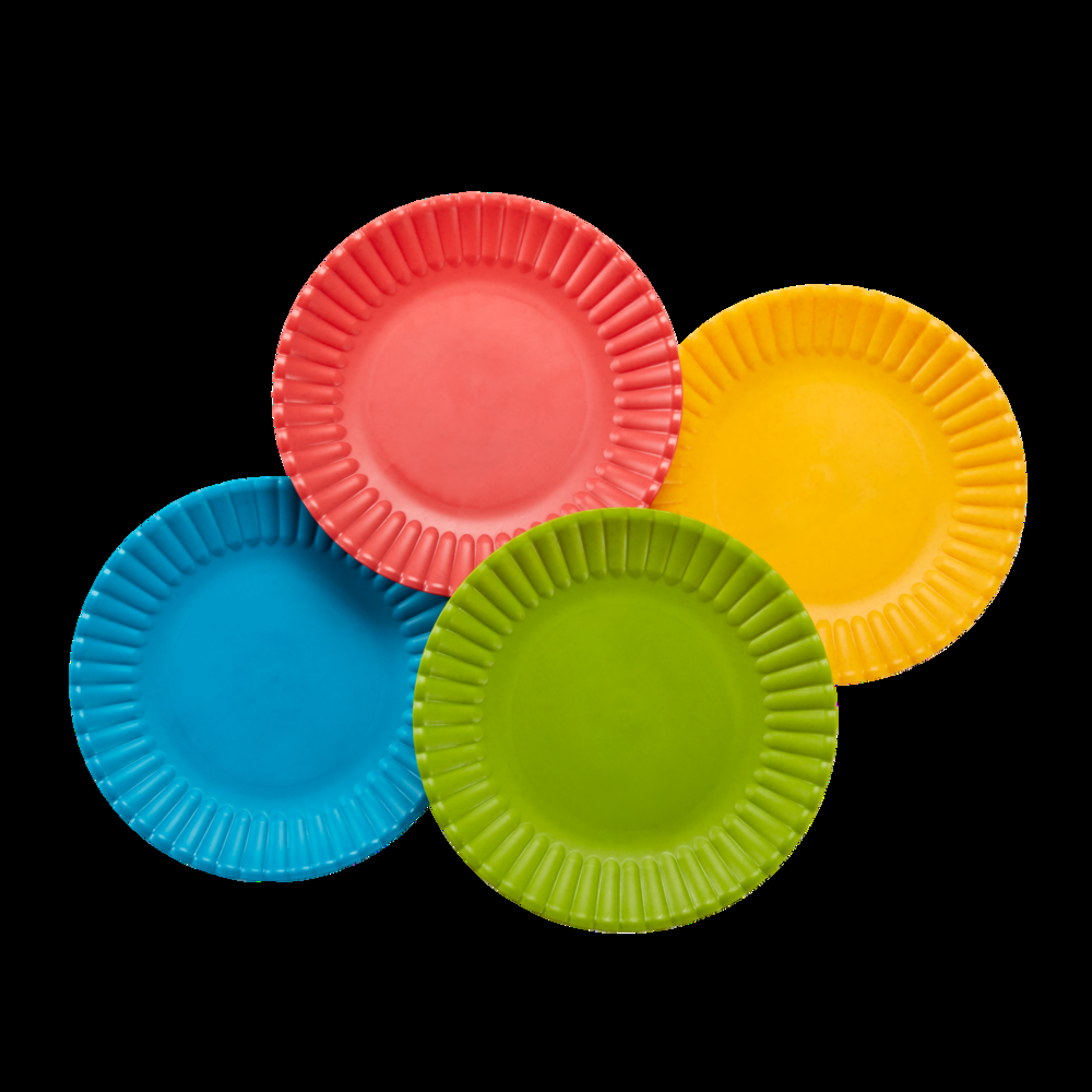 For Living Outdoor Sustainable Dinner Plates, 4-pk, Assorted