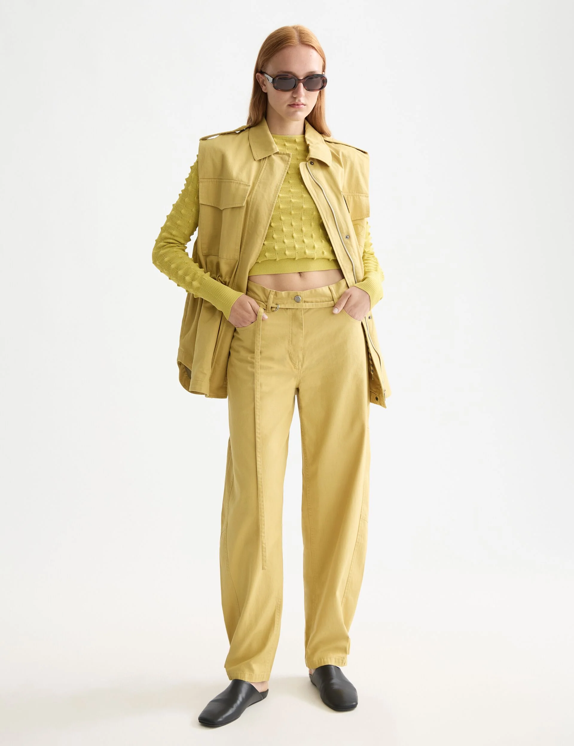 Lotus barrel leg seam detail pant