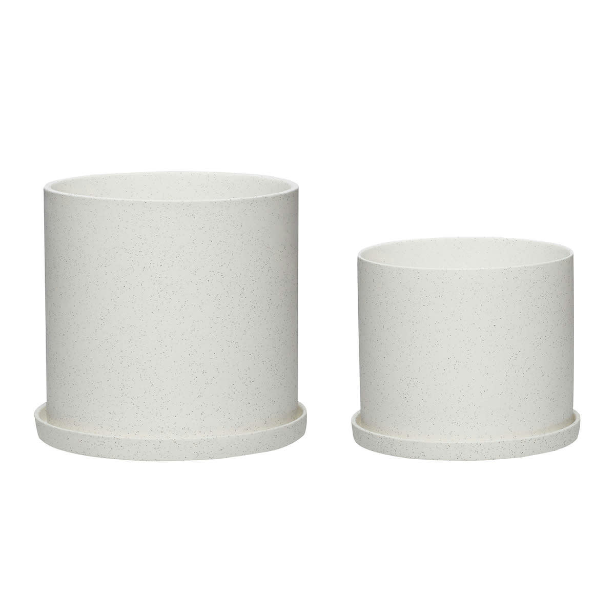 BLANC - Pots en céramique blanc (set de 2)