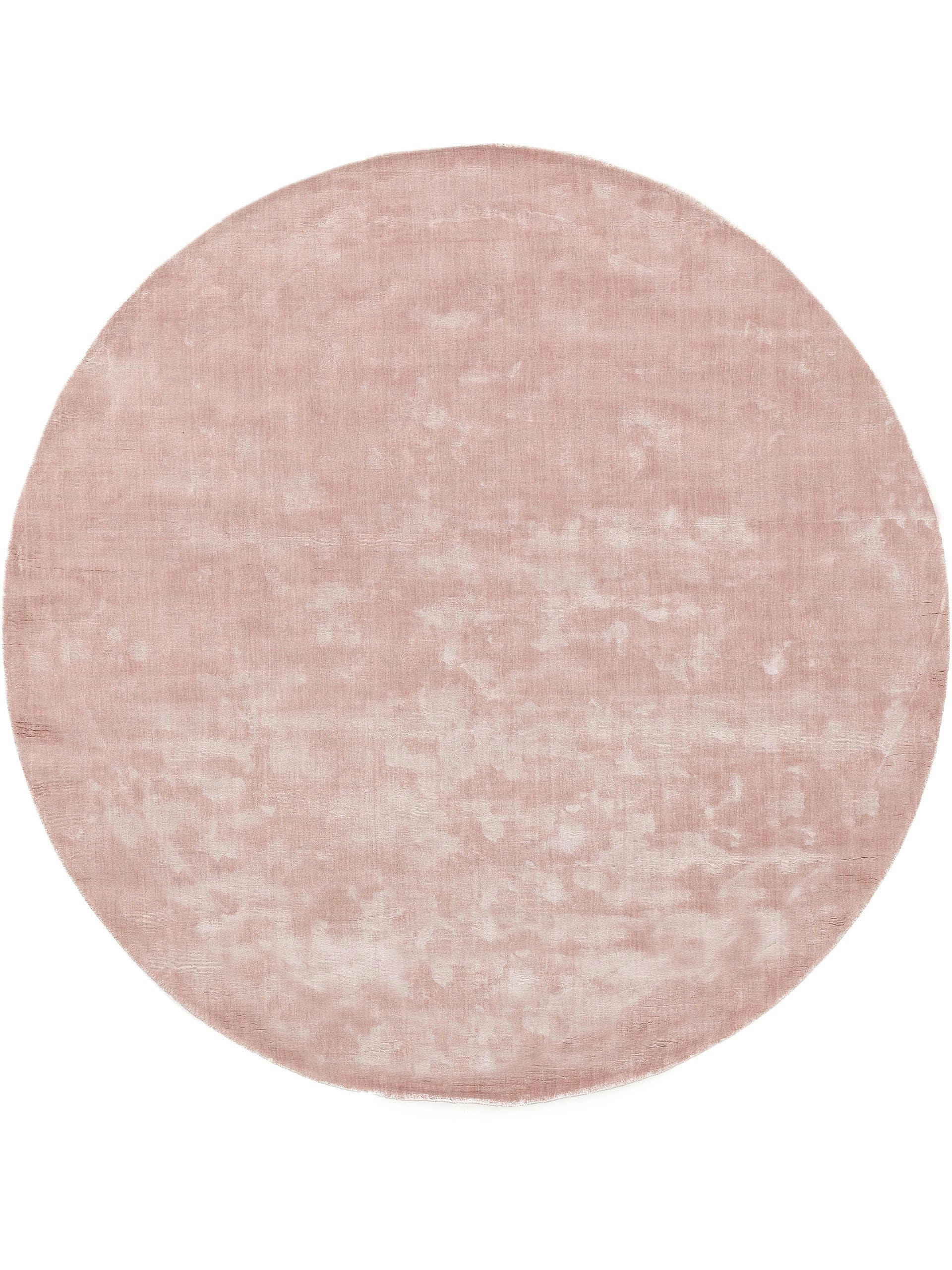 NELA - Tapis en viscose rond rose D 160