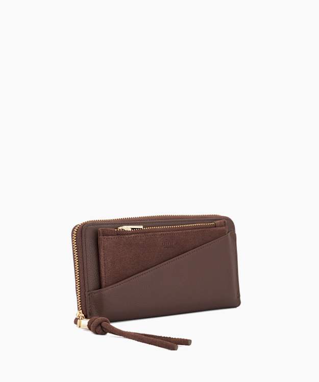 Kindling Brown - Leather Zip-Around Wallet
