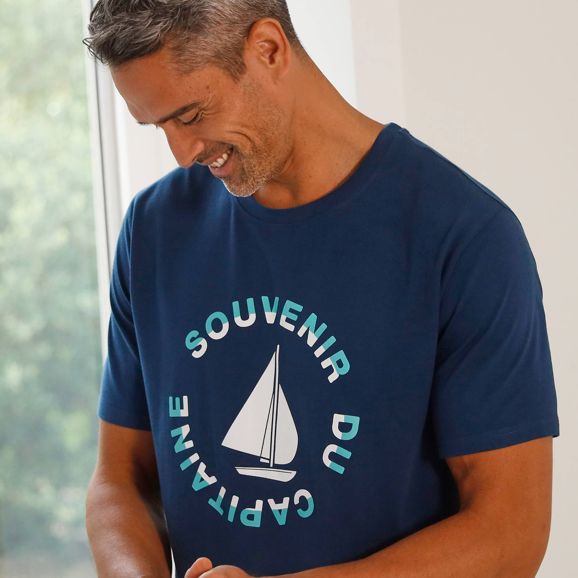 T-shirt de pyjama manches courtes motif bateau