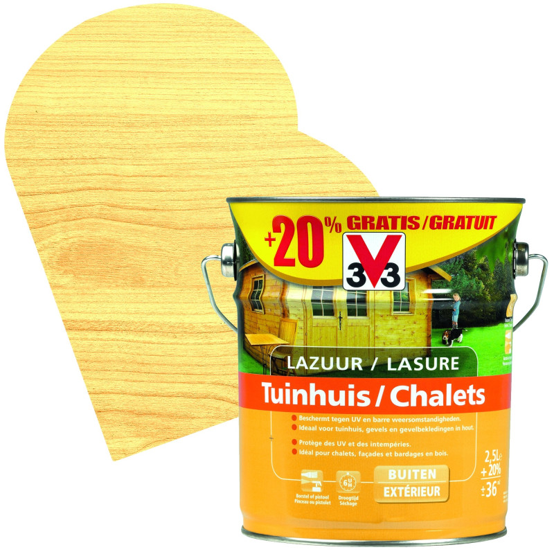 Lasure Chalets incolore 2,5   0,5 L gratuit V33