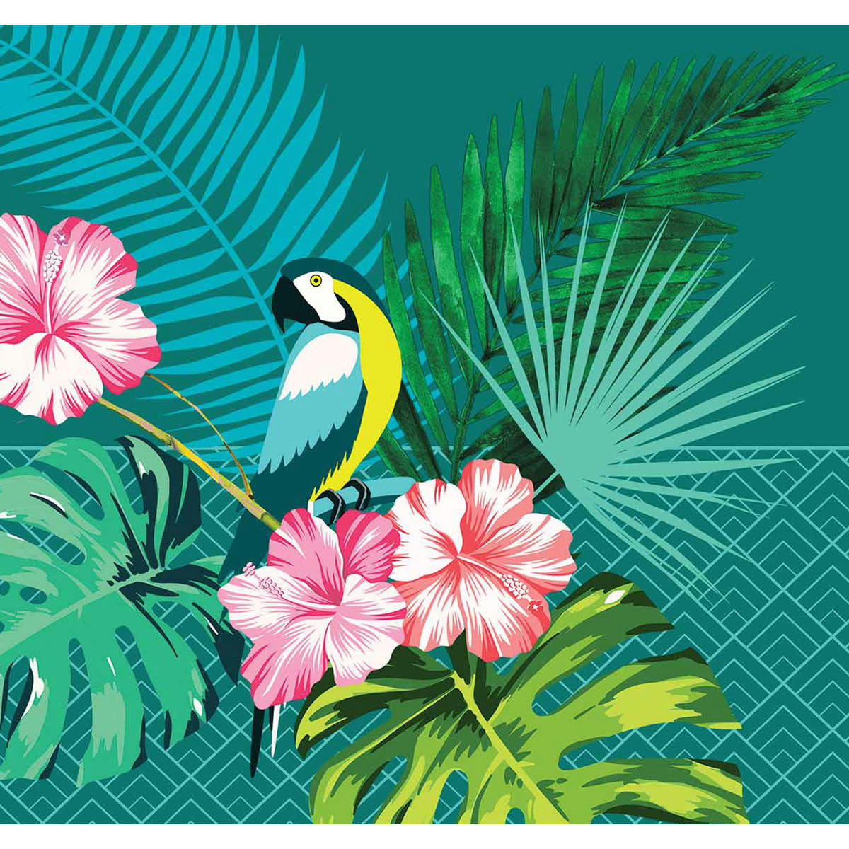 - Set de table aux impressions tropicales