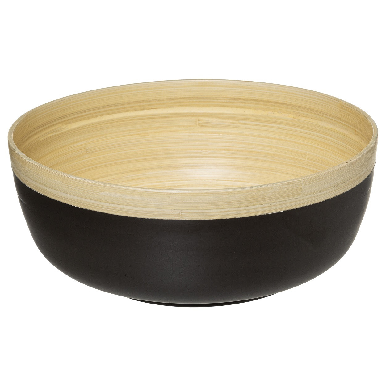 Bambusowa misa sałatkowa czarna okrągła 30 cm 5.5 l