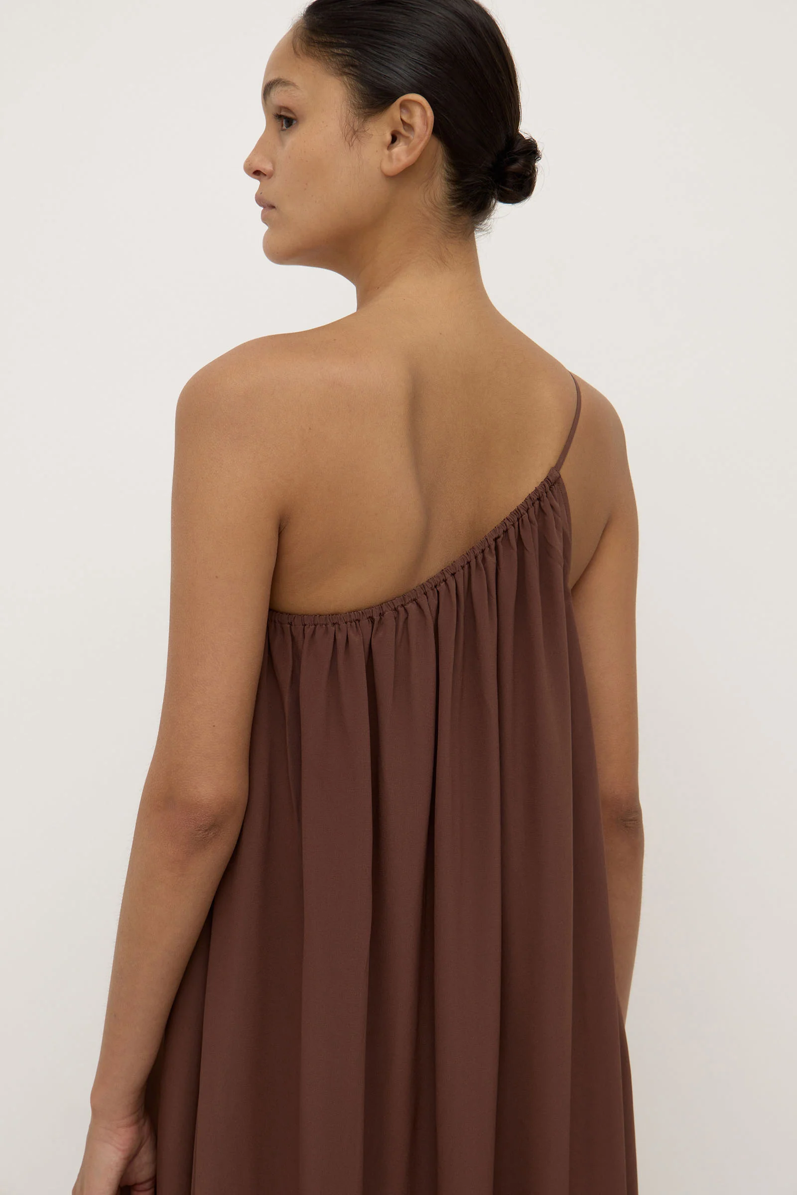 Mila Silk Asymmetrical Maxi Dress