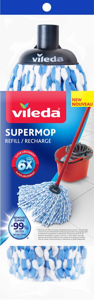 Vileda Supermop Multi-Surface Reusable Microfibre Mop Refill