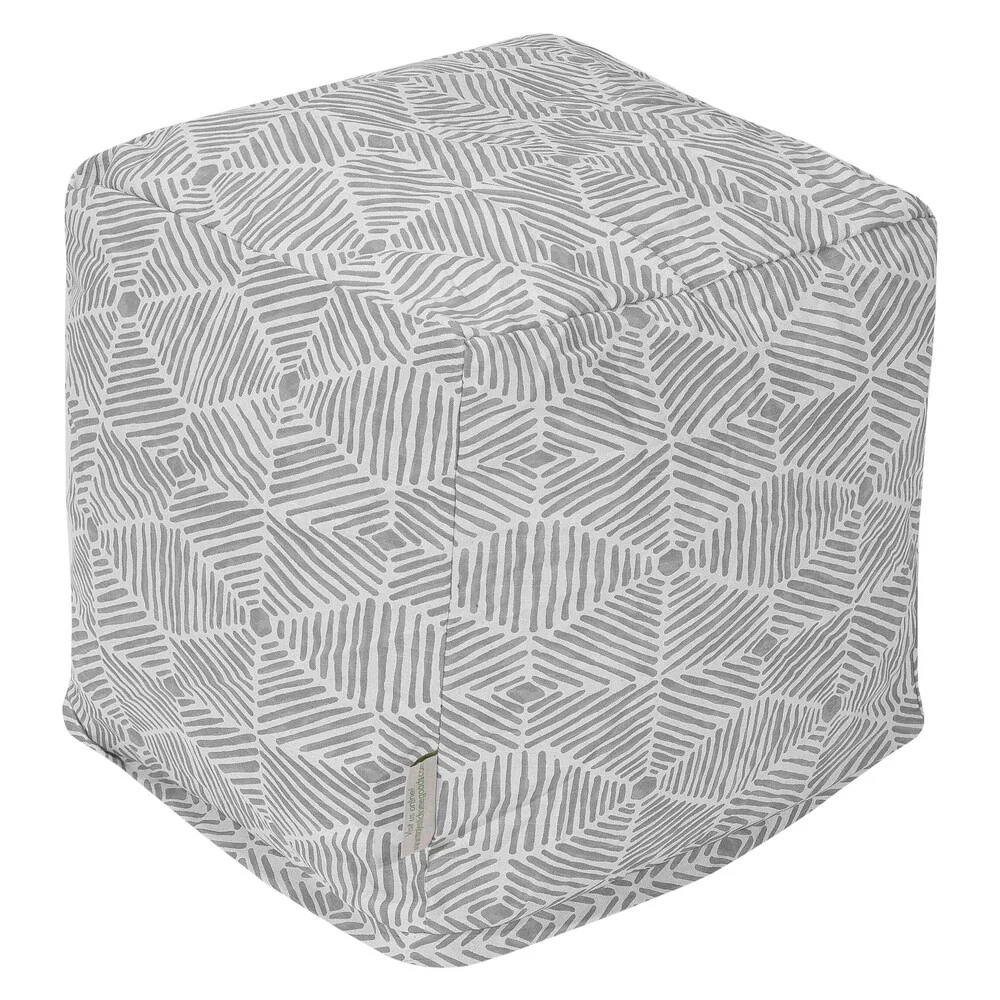 Majestic Home Goods Charlie Indoor Ottoman Pouf Cube - Small