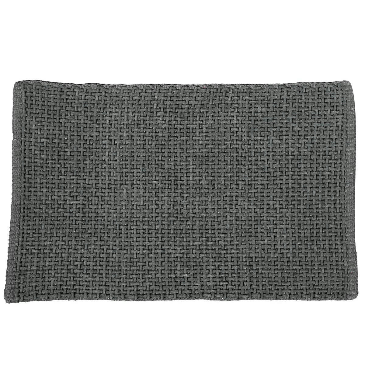 TRECCIA - Tapis de bain et descente de lit  anthracite 60x100 cm