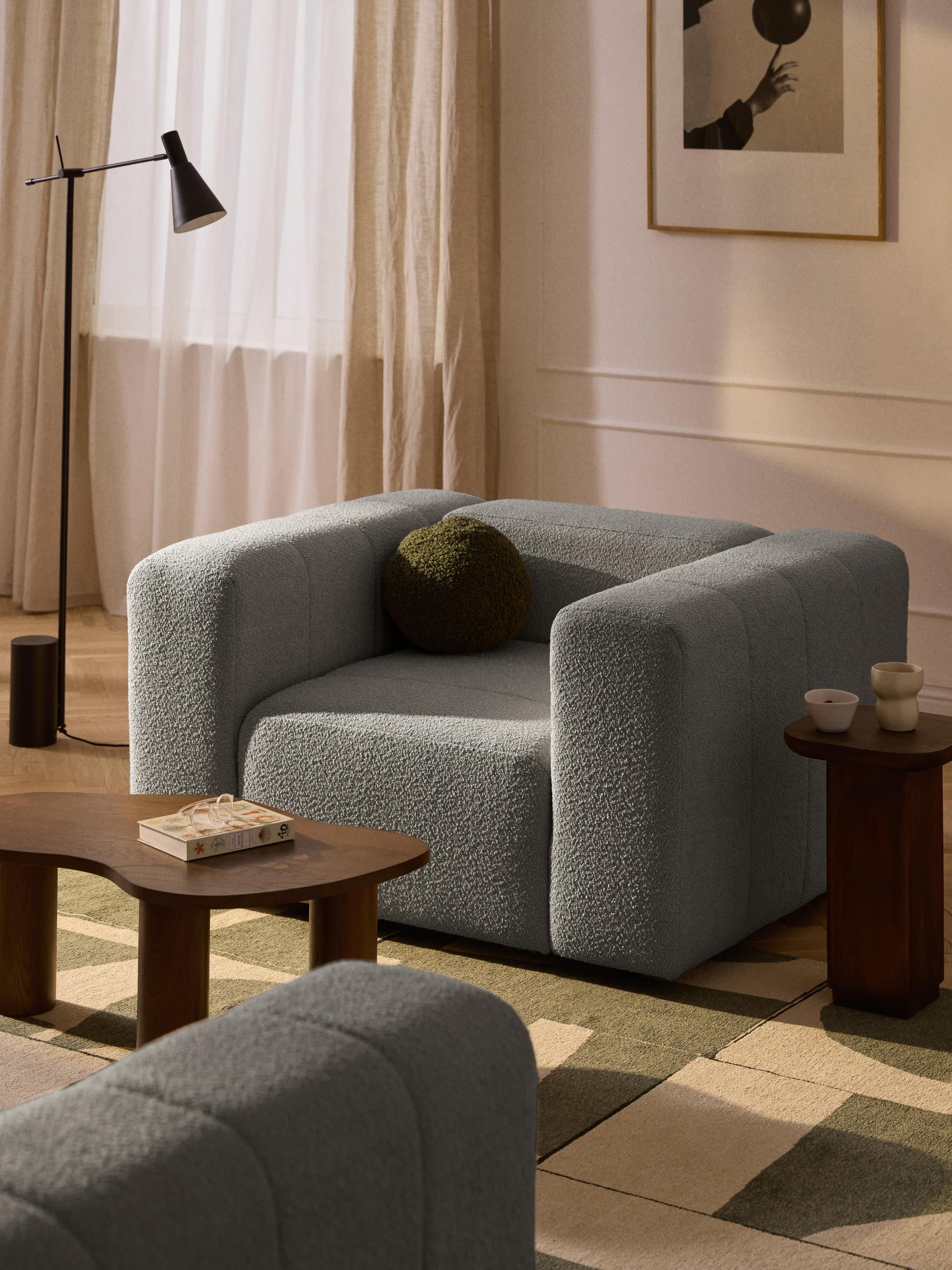 Bouclé-Loungesessel Lena