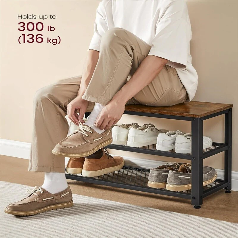 Coat Rack Shoe Bench Set