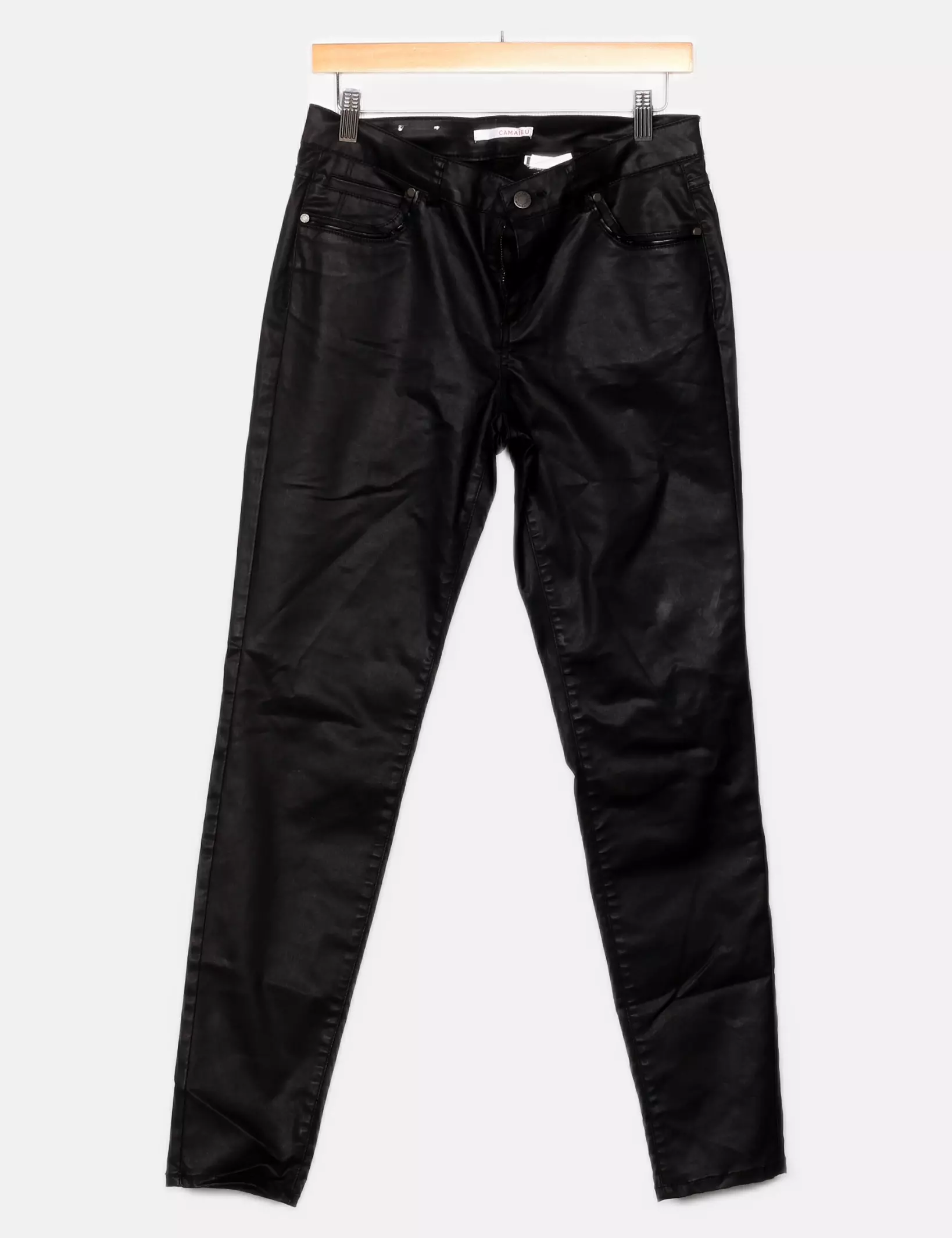 Camaïeu slacks skinny, slim Waxed