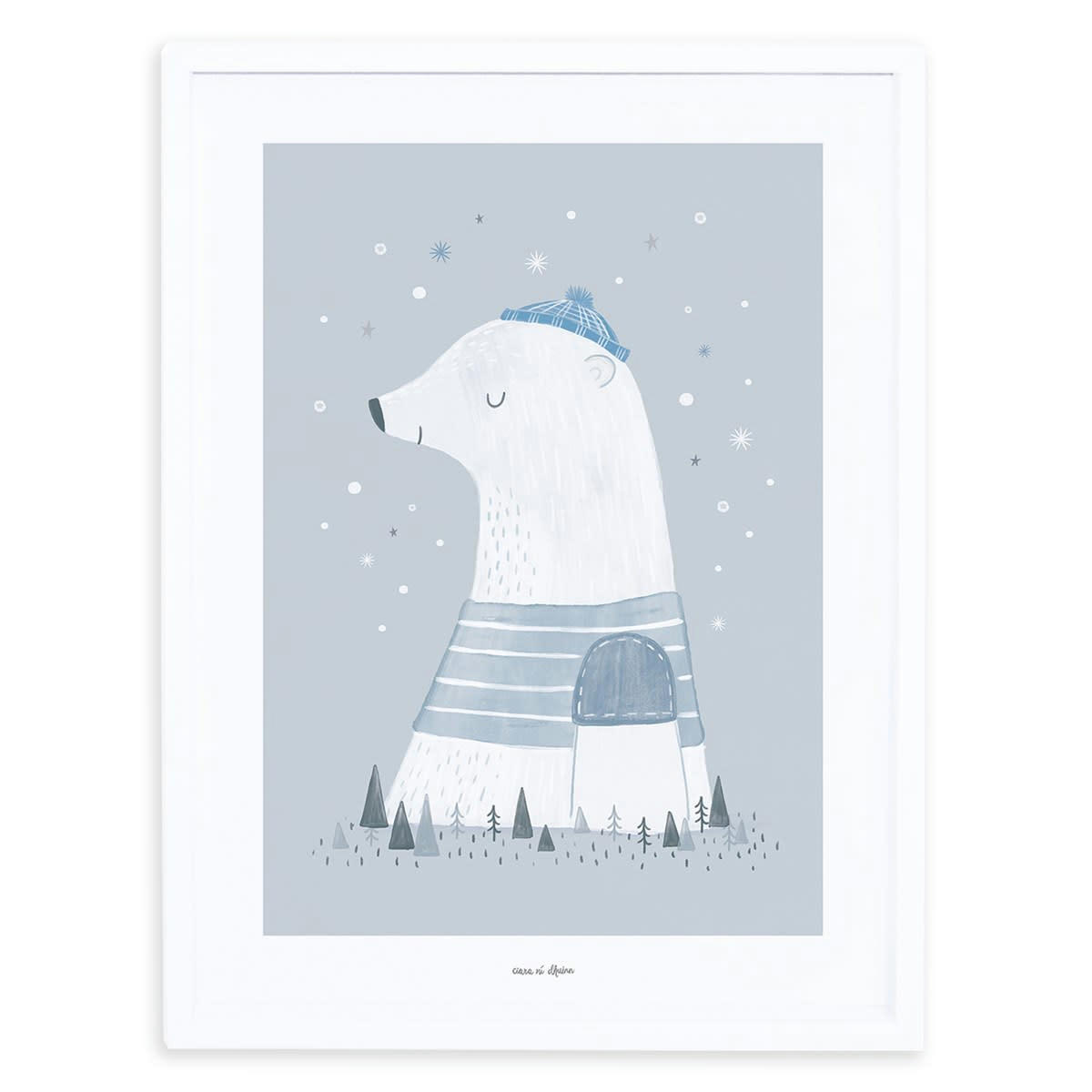 ARTIC DREAM - Cadre ours en Papier Bleu