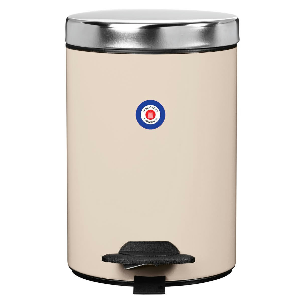 DUO - Poubelle 3L DUO en Métal Ivoire