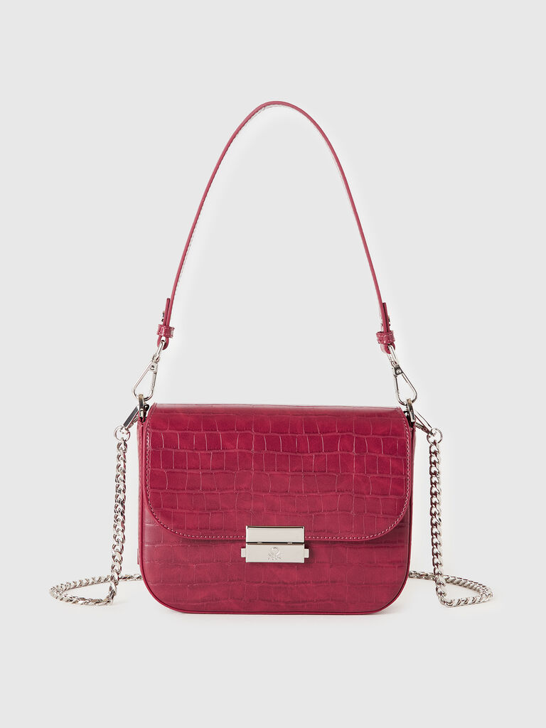 Small red Be Bag with coconut print